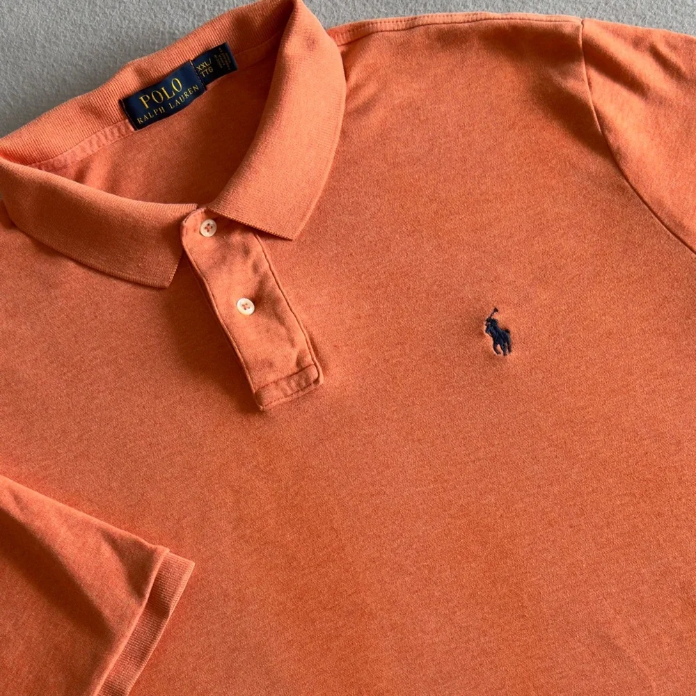Ralph Lauren Orange‎ Short-Sleeve Polo with Navy Pony